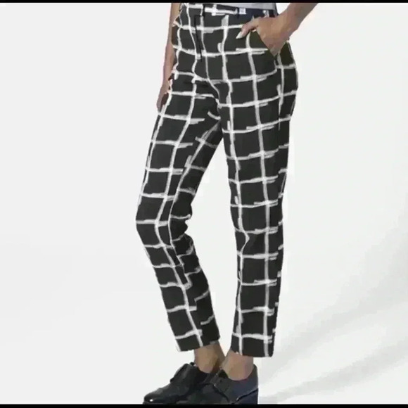 Topshop Windowpane Print Crepe
Cigarette Pants Size 6 - Picture 5 of 5